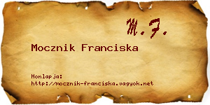Mocznik Franciska névjegykártya